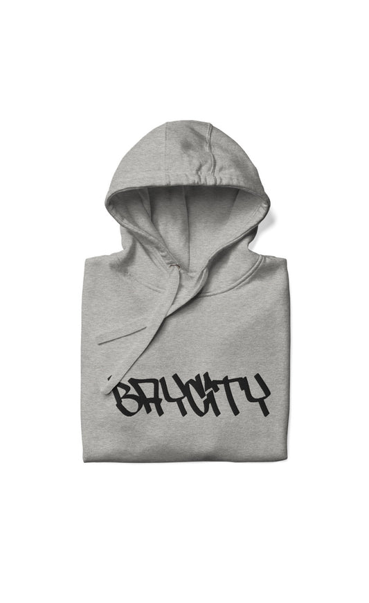 Grey “BAYCITY” embroidery Hoodie