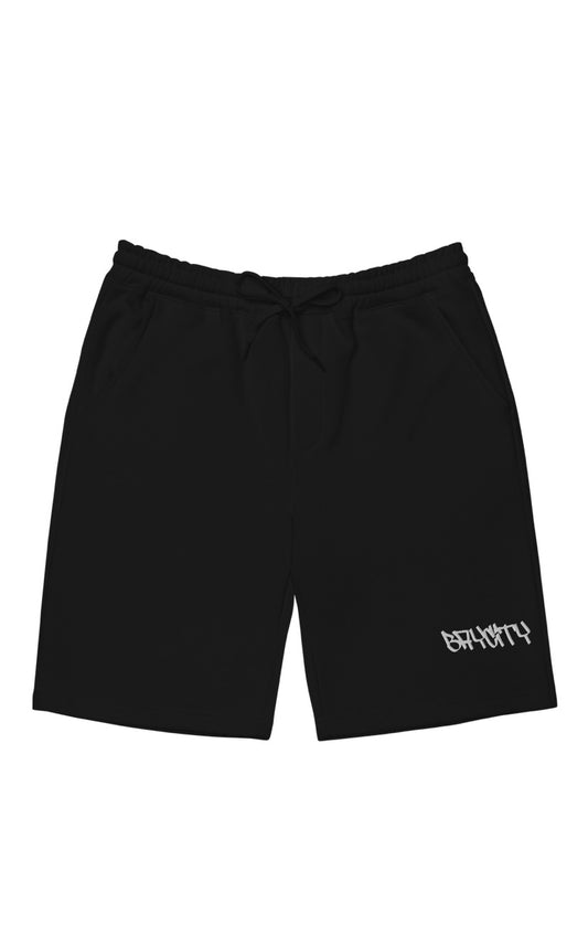 Black “BAYCITY” embroidery shorts