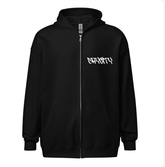 BAYCITY BLACK zip hoodie